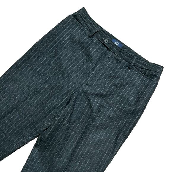 VTG GAP Wool Blend High Rise Straight Leg Pinstriped Pants in Charcoal SZ M - Picture 3 of 8